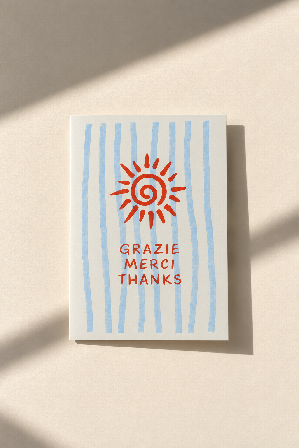 Grazie Merci Thanks greeting card