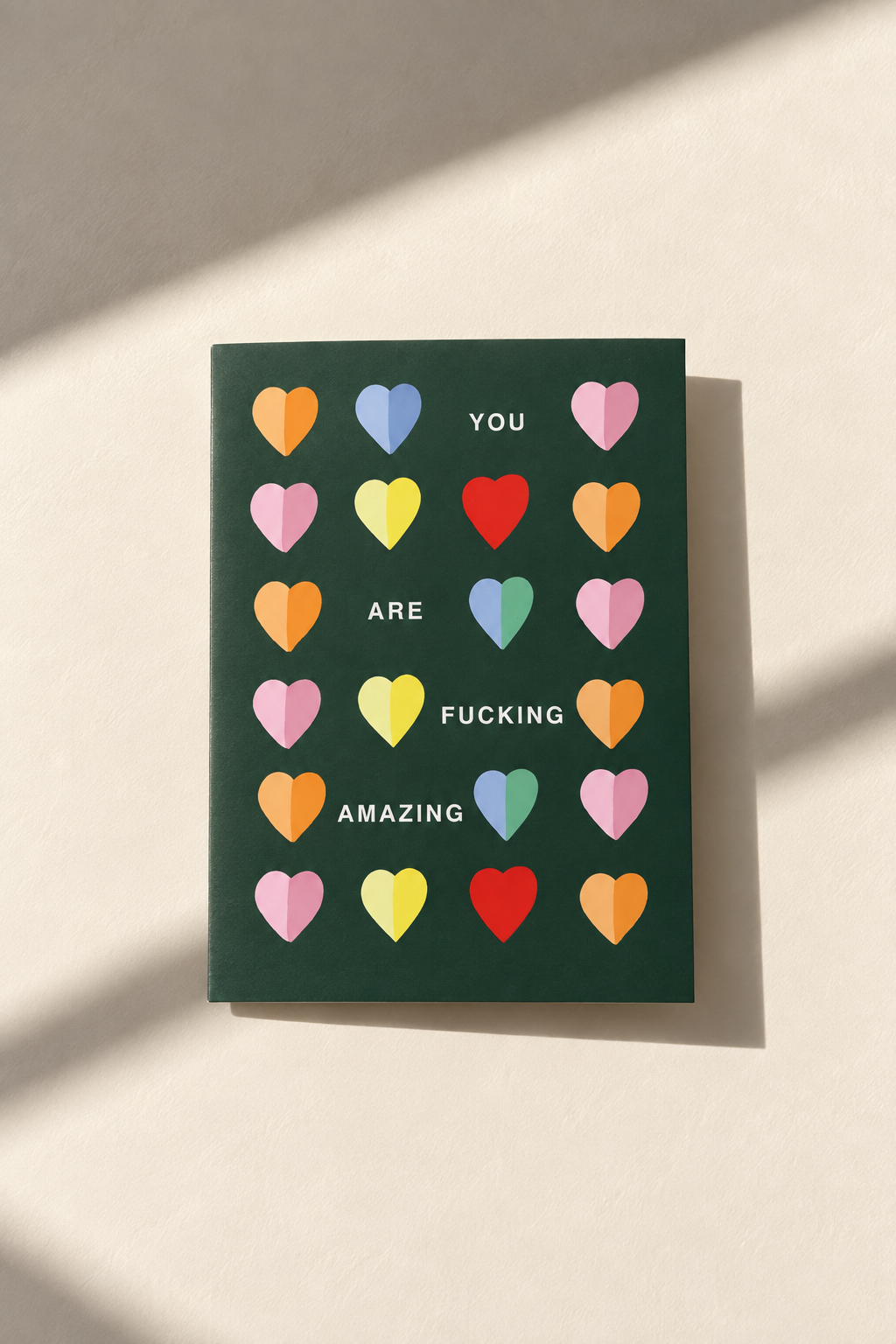 You are amazing hearts greeting card